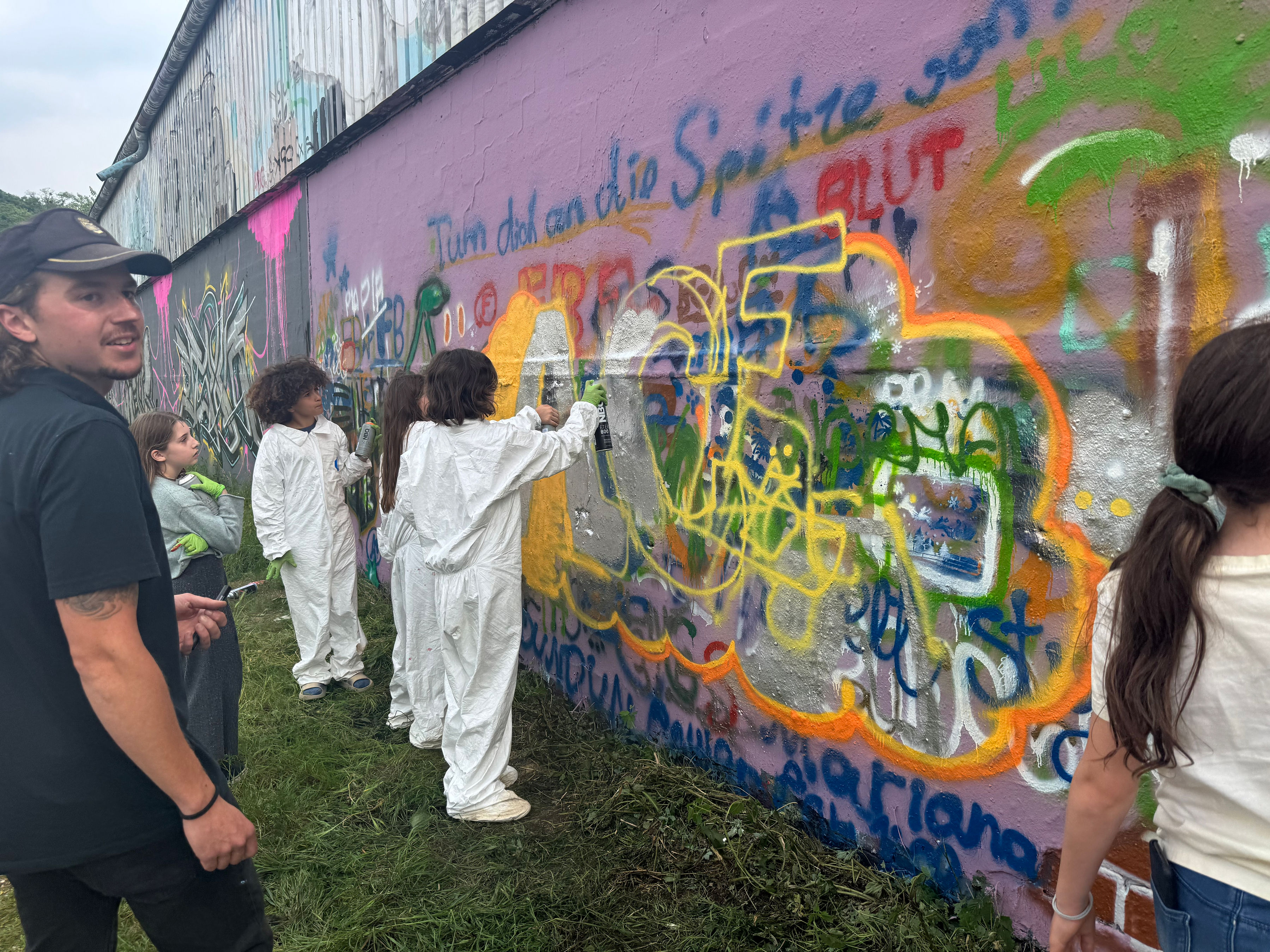 Gemeinsamer Graffiti-Workshop mit Enrico von mal was anderes .vip