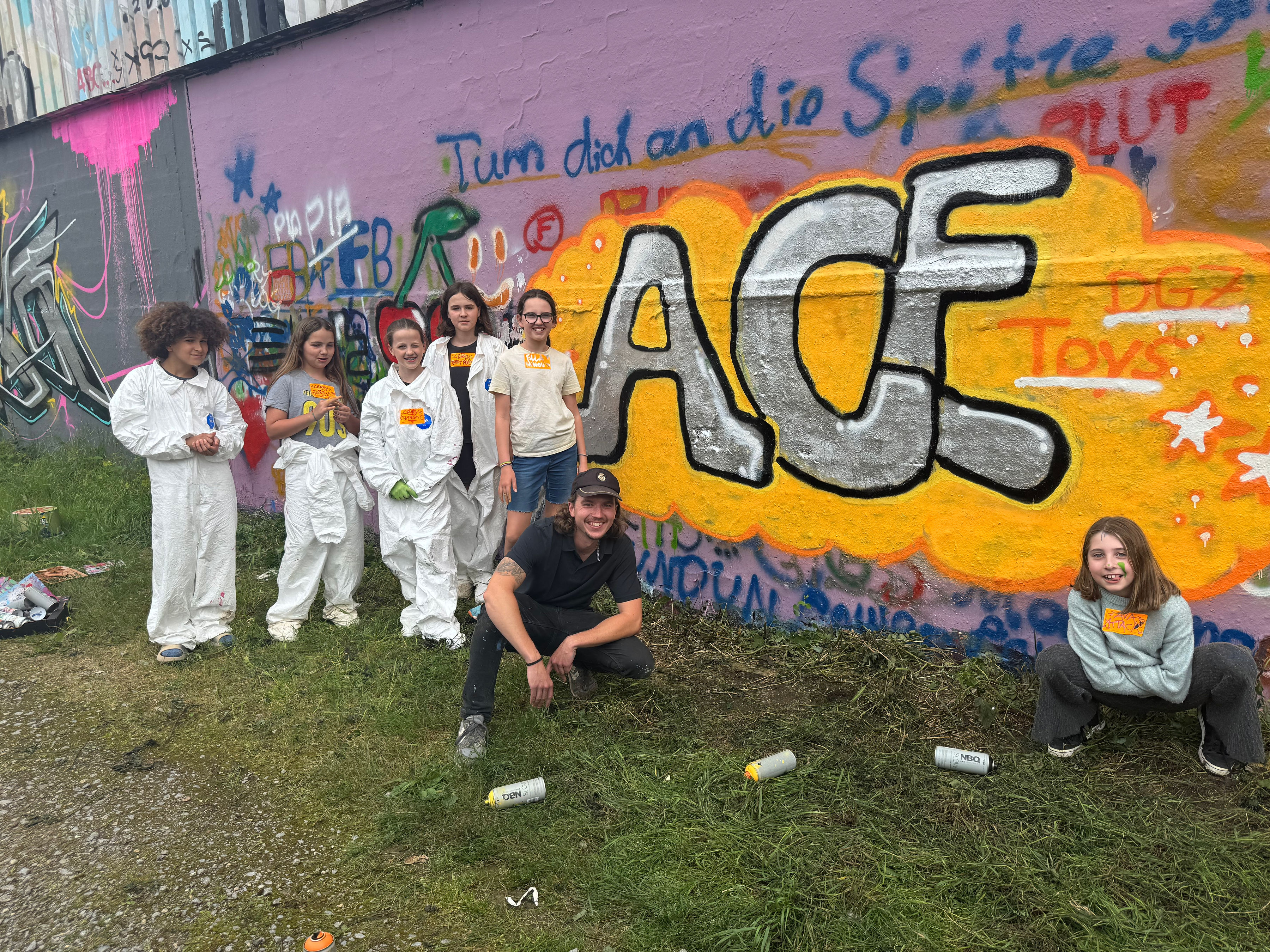Gemeinsamer Graffiti-Workshop mit Enrico von mal was anderes .vip