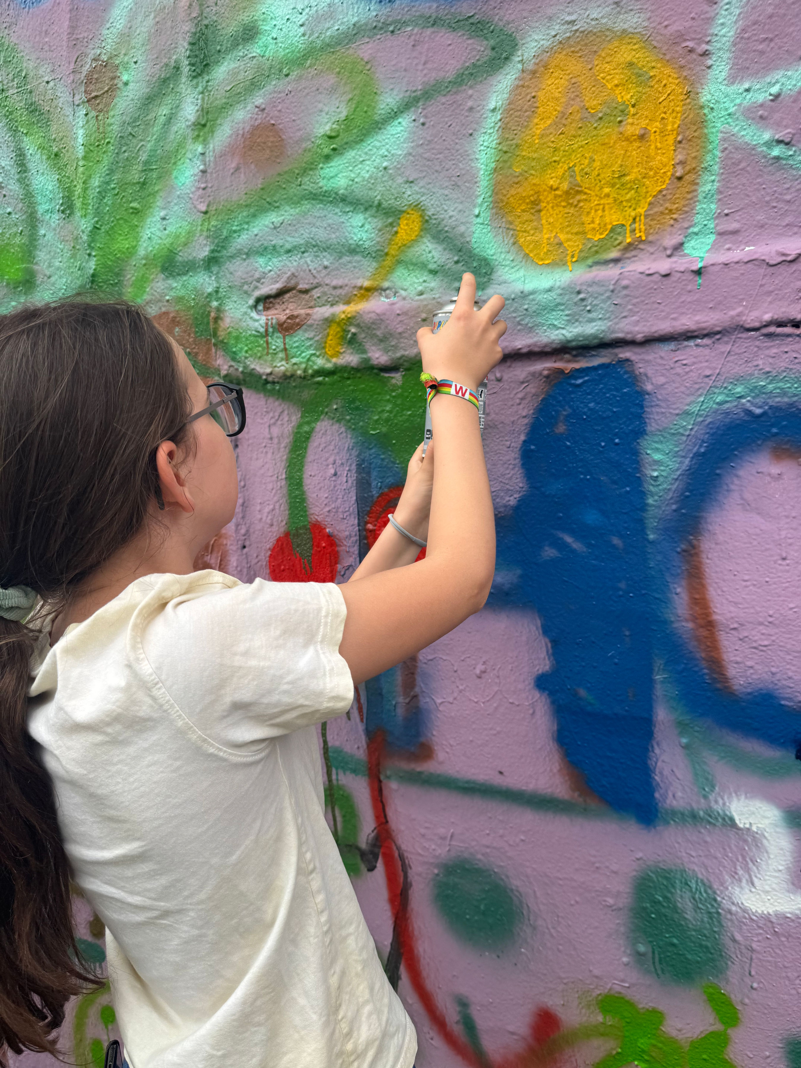 Gemeinsamer Graffiti-Workshop mit Enrico von mal was anderes .vip